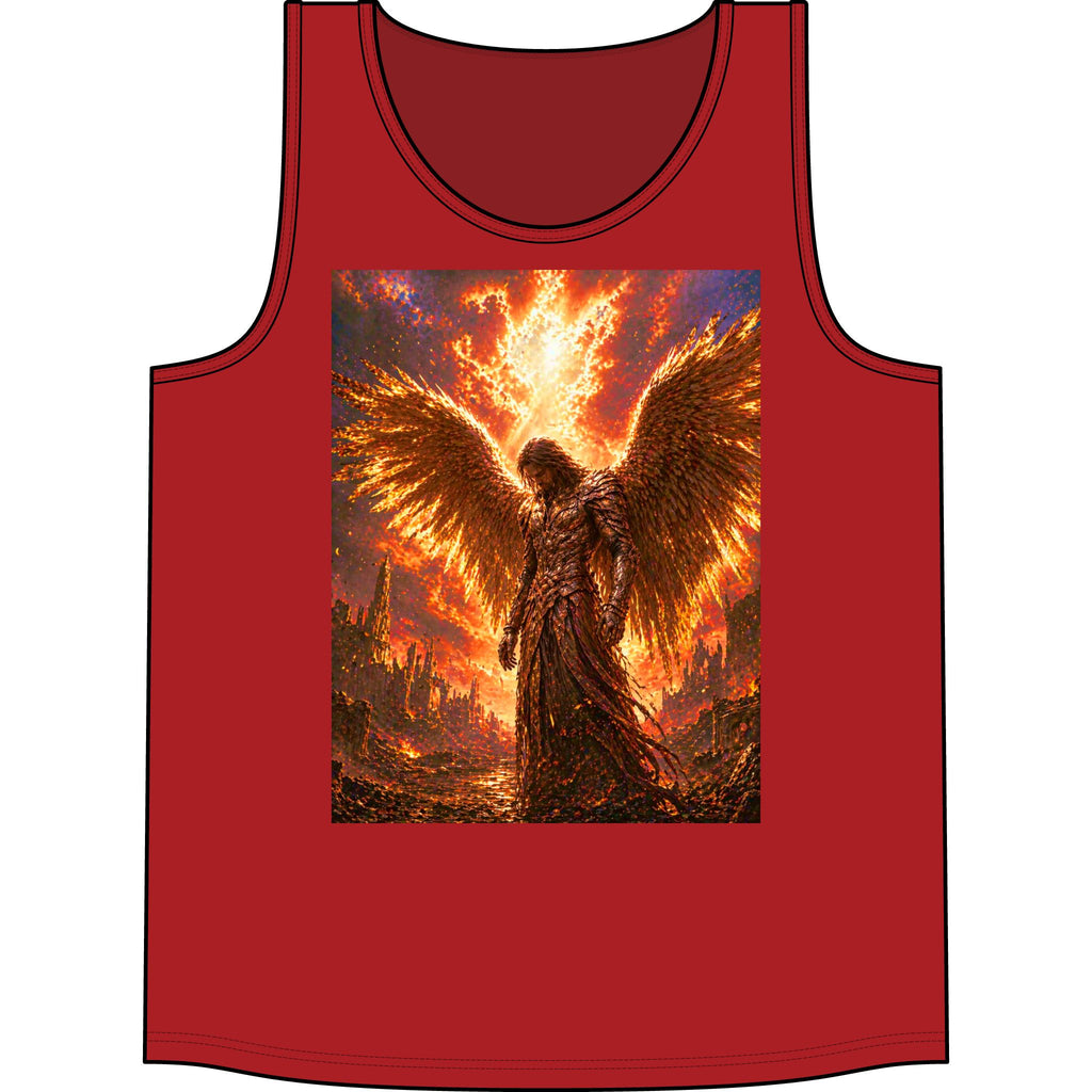 Phoenix Angel Tank Top — Fiery Wings Graphic Concert Tank