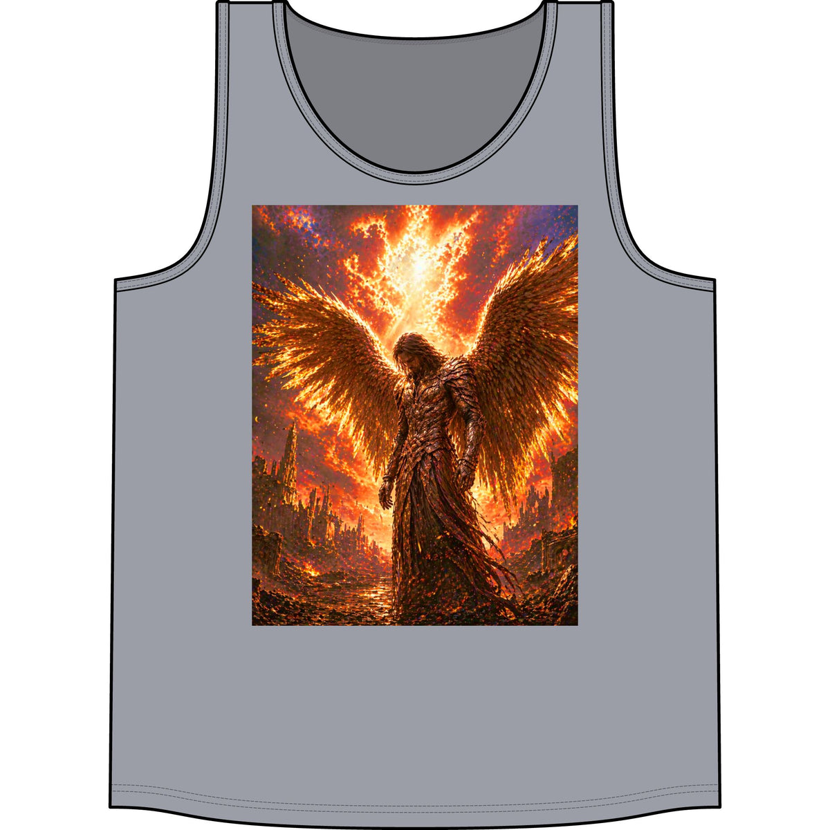 Phoenix Angel Tank Top — Fiery Wings Graphic Concert Tank