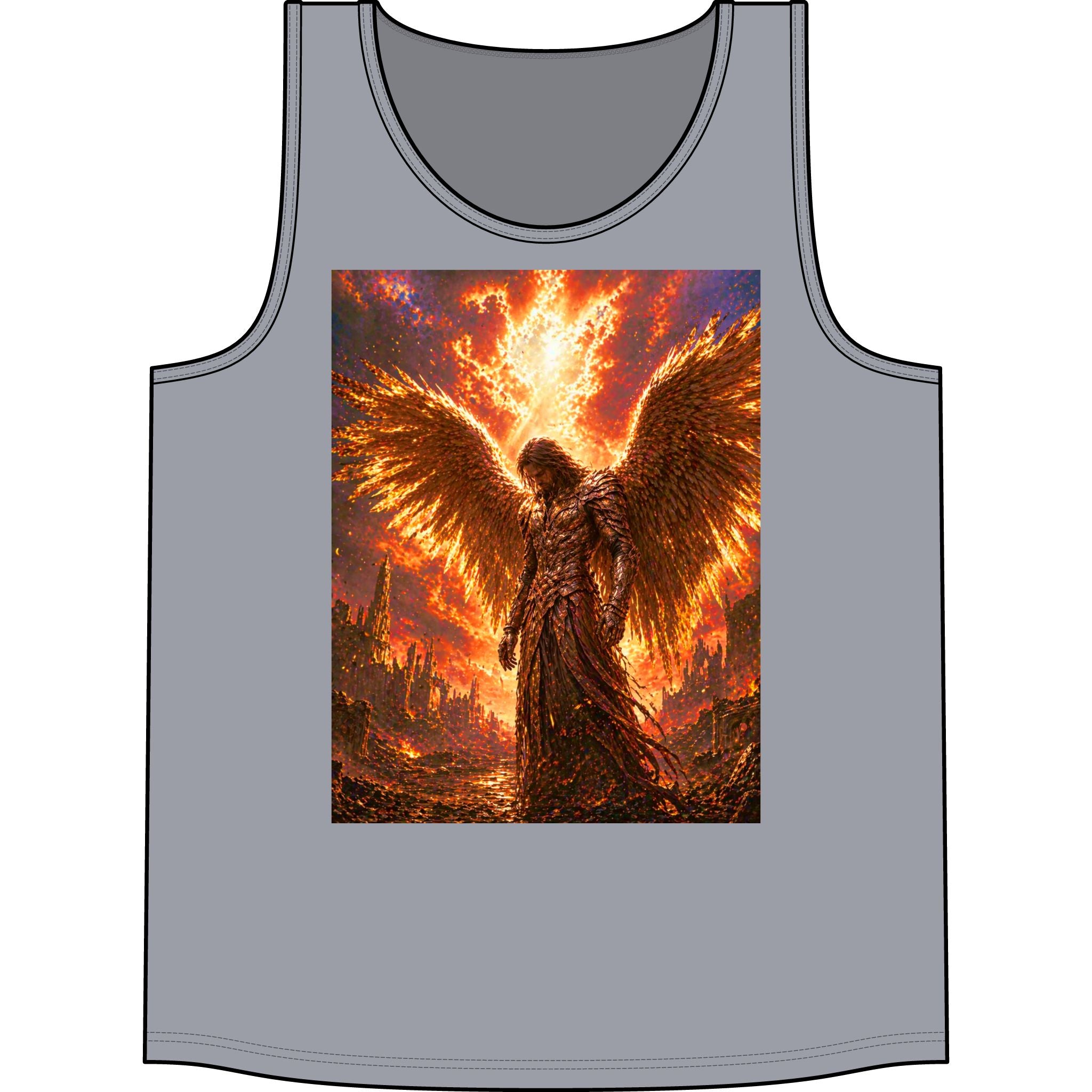 Phoenix Angel Tank Top — Fiery Wings Graphic Concert Tank