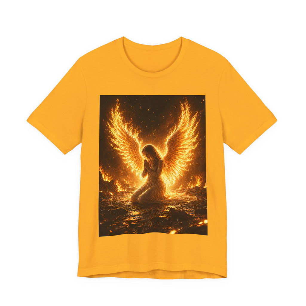 Phoenix Angel Tee — Fiery Winged Angel Graphic T-Shirt