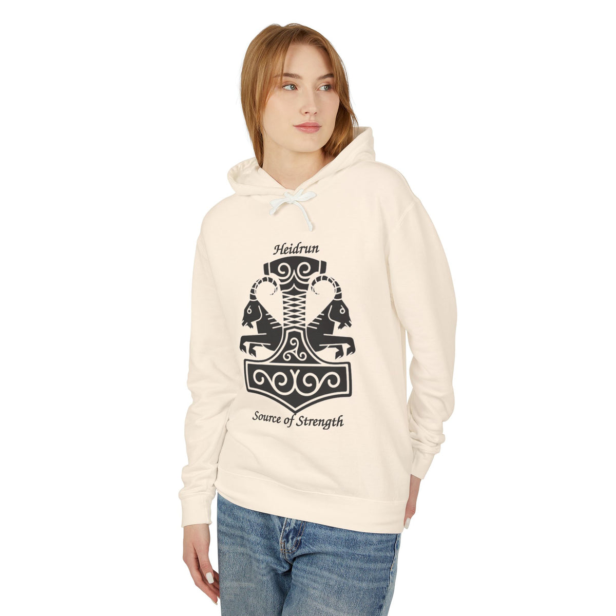 Heidrun 'Source of Strength' Viking Mjolnir Hoodie
