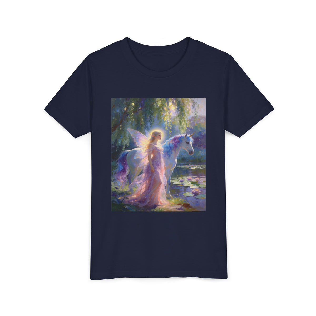 Youth Tee — Enchanted Fairy and Unicorn Graphic Tee