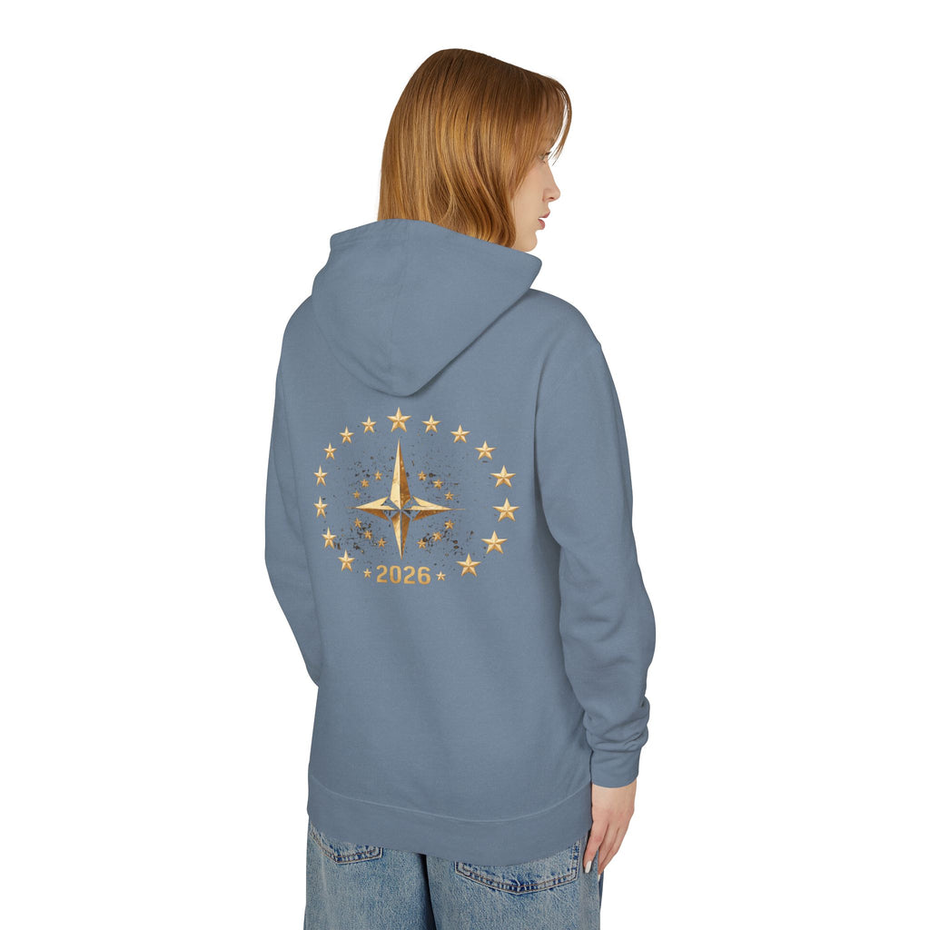 United By The Stars Eagle Flag Hoodie — "Stronger Together" Patriotic Military Veteran Pullover