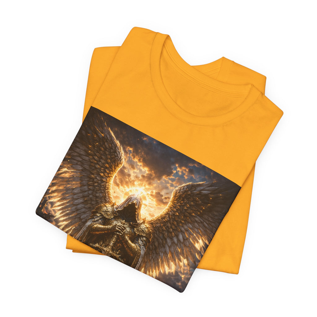 Angel Guardian T-Shirt — Golden Warrior Wings Graphic Tee