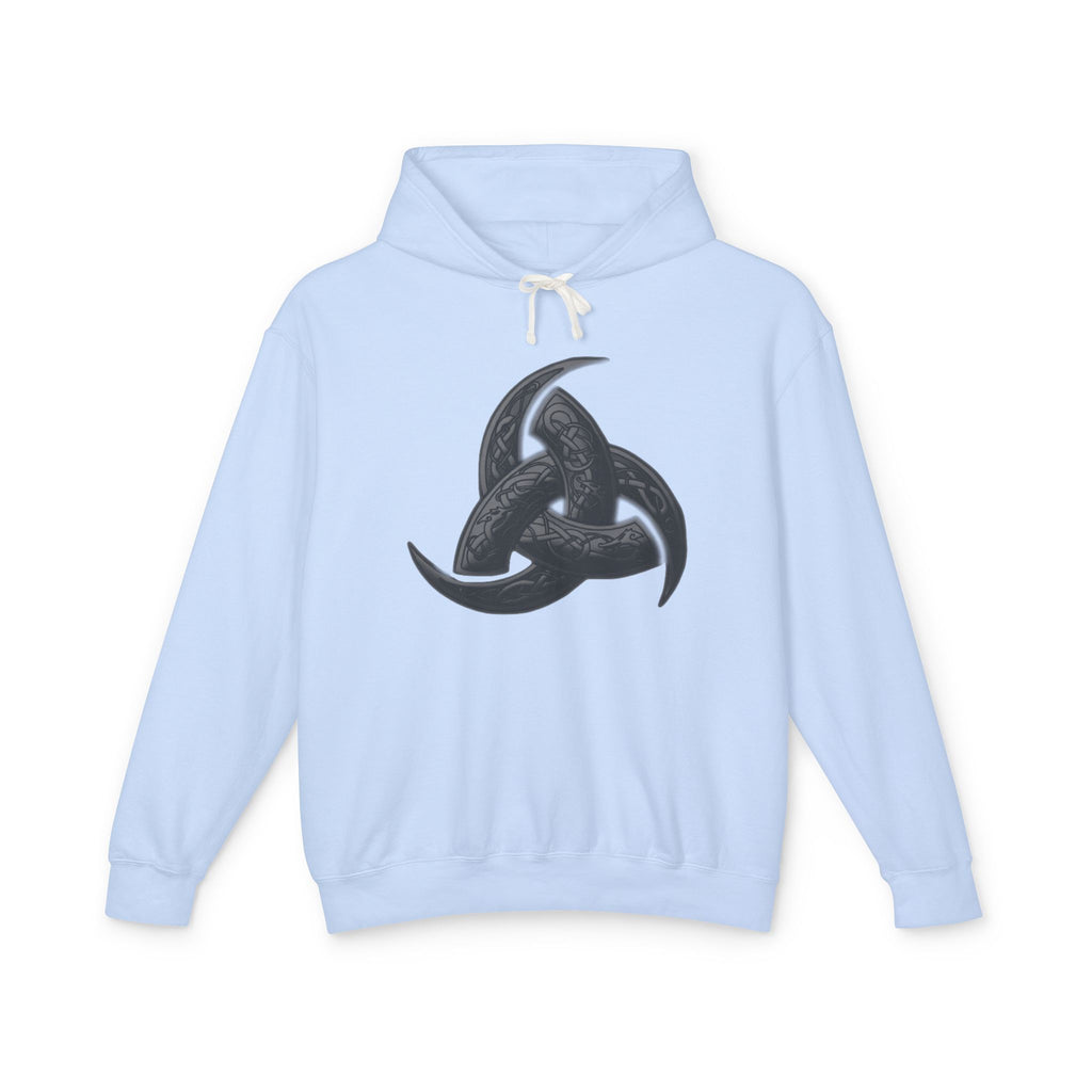 The Triple Horn of Odin is Viking Triskelion Hoodie — Norse Knot Symbol Lightweight Hooded Sweatshirt