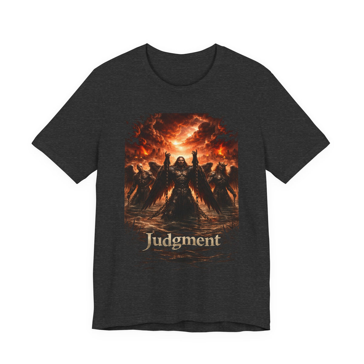 Judgment Graphic Tee — Apocalyptic Angel War T‑Shirt