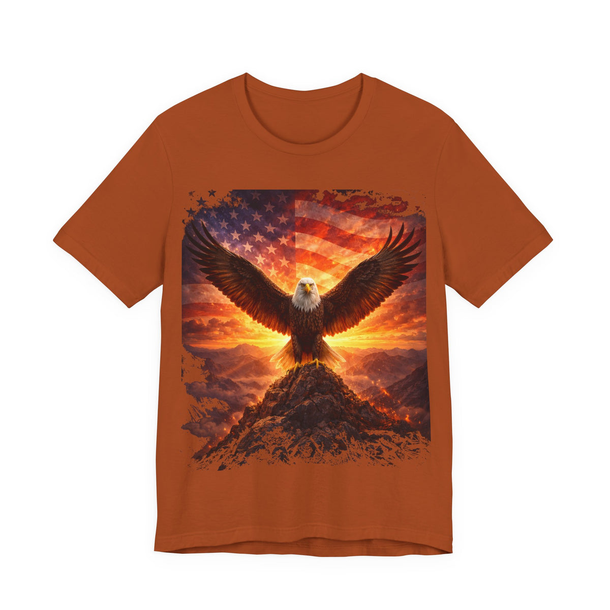 Eagle & American Flag Tee — Patriotic Bald Eagle T-Shirt
