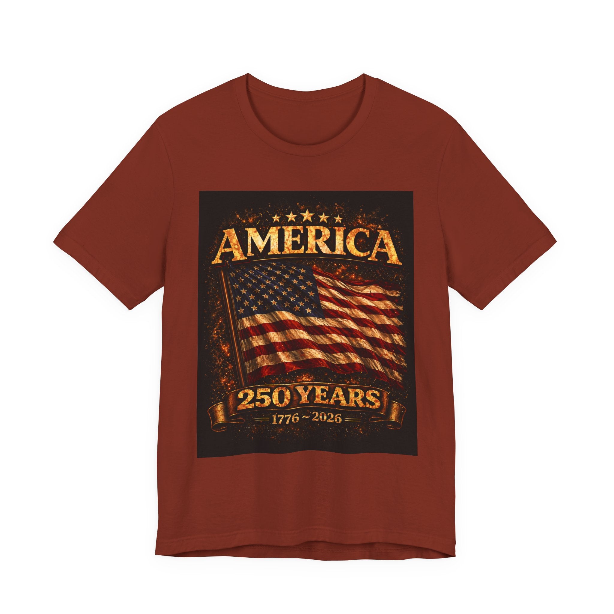 America 250 Years Flag T-Shirt — 1776–2026 Patriotic Tee