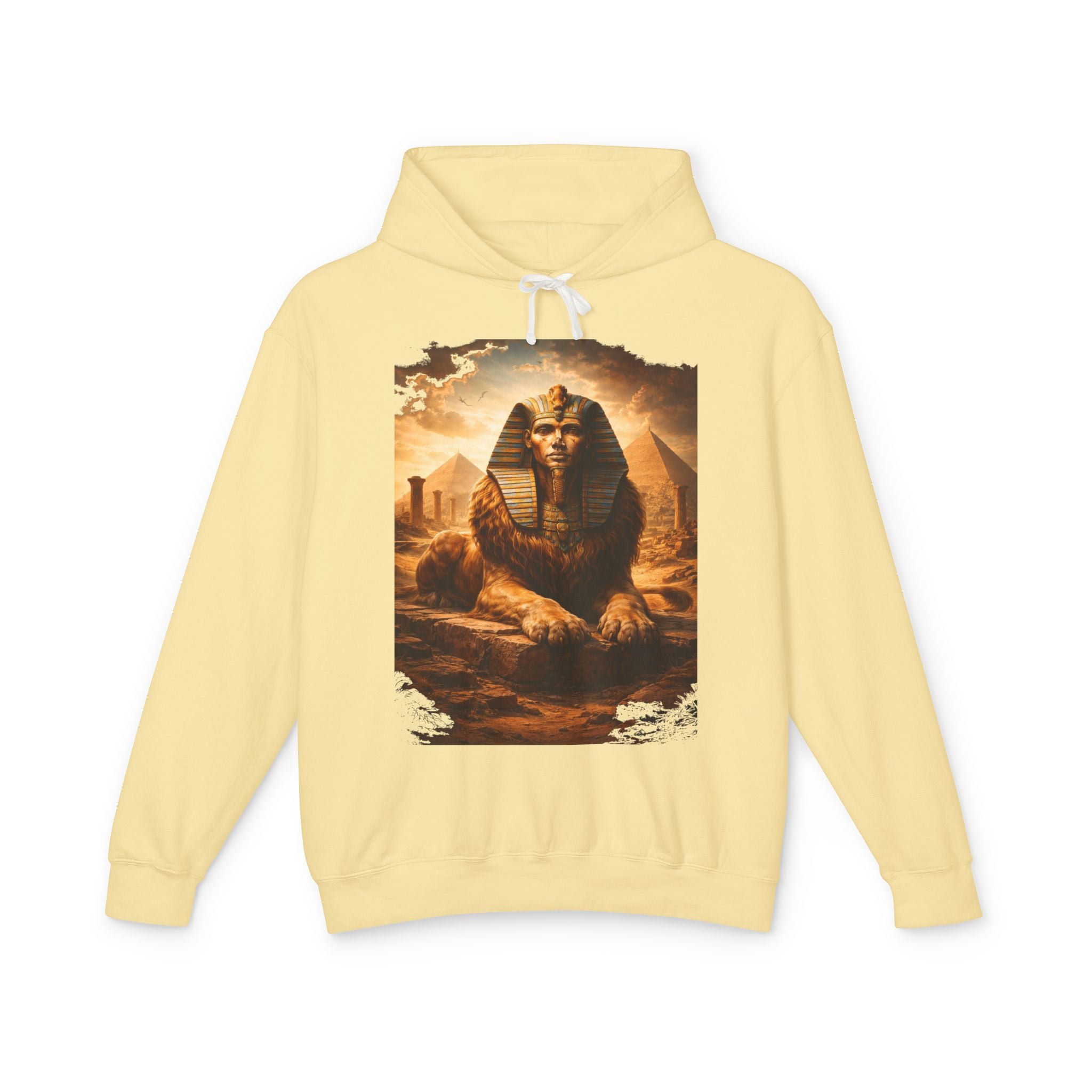 Sphinx & Pyramids Graphic Hoodie — Vintage Egyptian Sphinx Sweatshirt