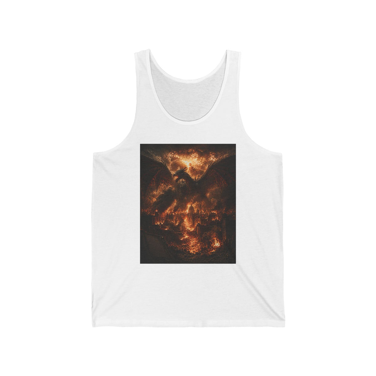 Flaming Skull Tank Top — Gothic Fire Graphic Tank