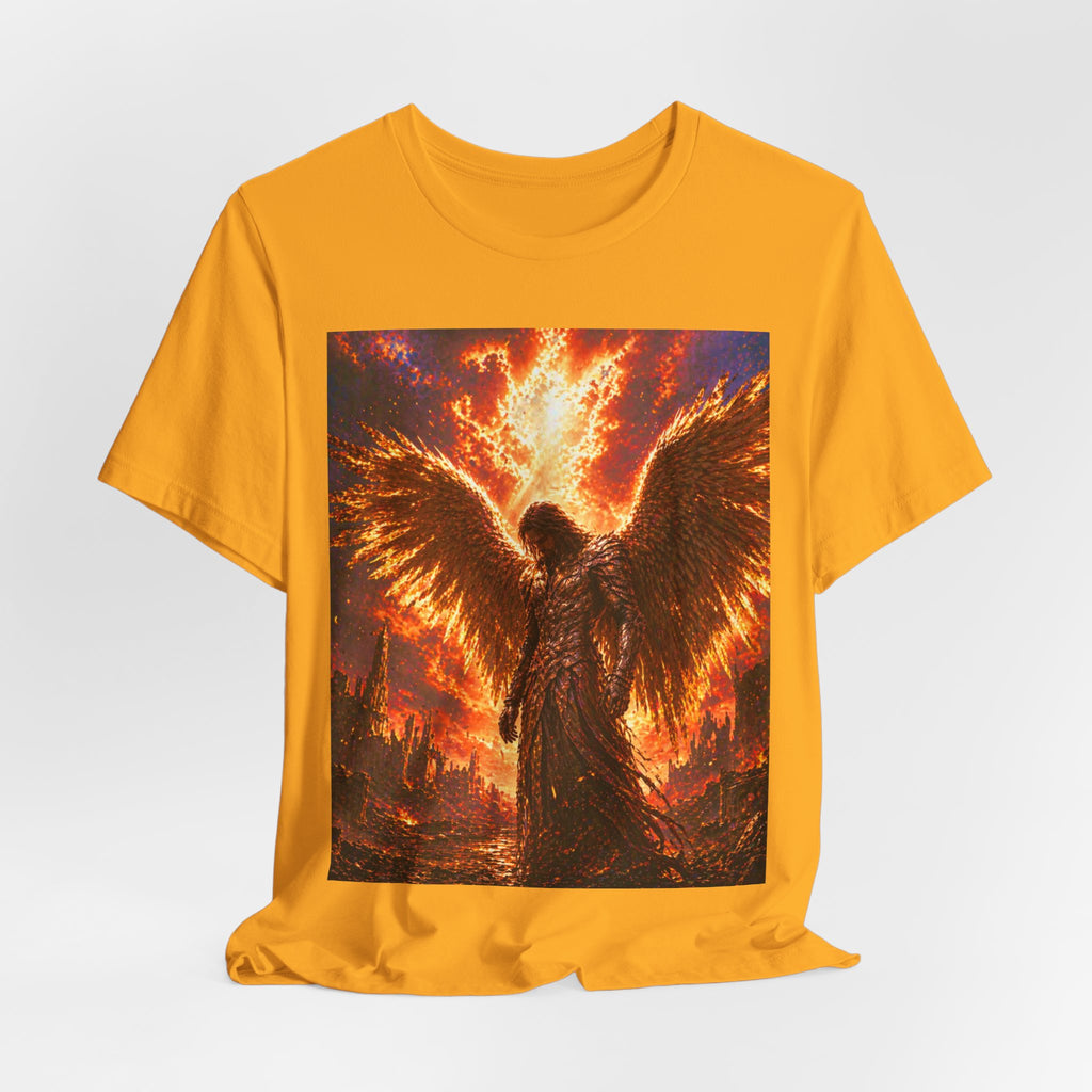 Angel Graphic Tee — Flaming Wings Apocalypse T-Shirt