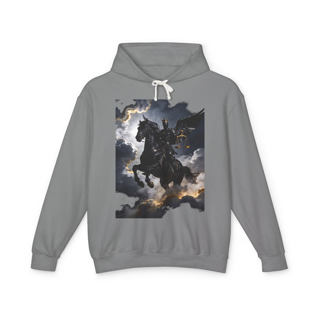 The black horse from Revelation 6:5-6- Hoodie — Black Horseman Graphic Hoodie