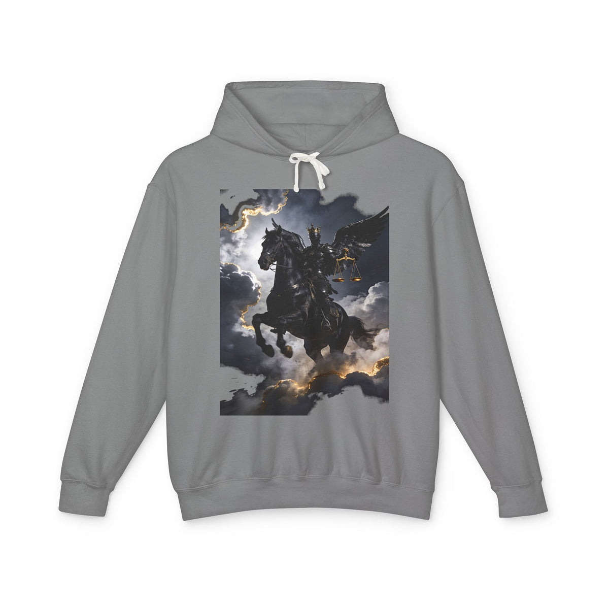 The black horse from Revelation 6:5-6- Hoodie — Black Horseman Graphic Hoodie