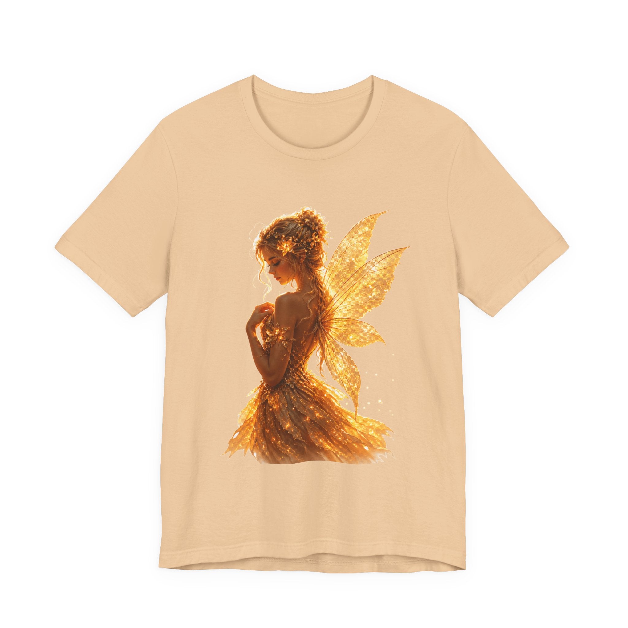 Golden Fairy T‑Shirt — Sparkling Fairy Silhouette Tee