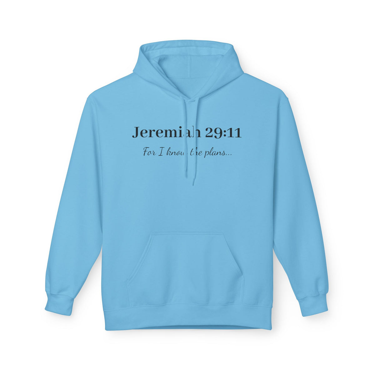 Jeremiah 29:11 Faith Hoodie — "For I know the plans" Inspirational Christian Pullover