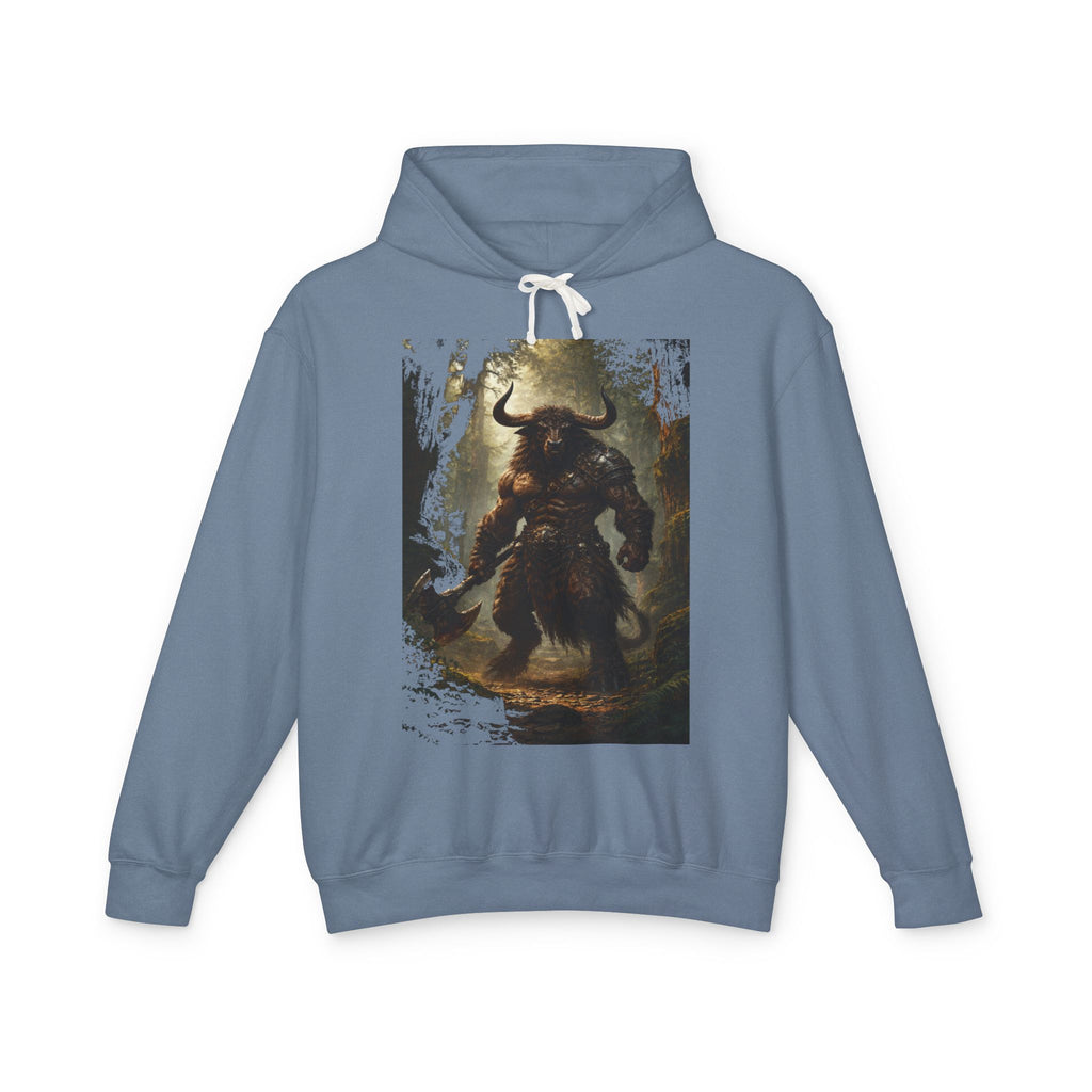 Minotaur Warrior Hoodie — Mythic Fantasy Graphic Sweatshirt