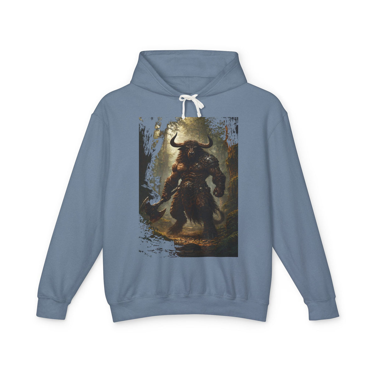 Minotaur Warrior Hoodie — Mythic Fantasy Graphic Sweatshirt