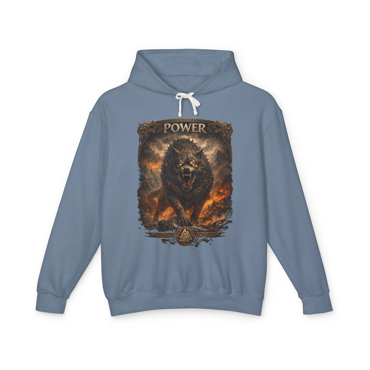Power Wolf Hoodie — Fierce Wolf Graphic Lightweight Pullover