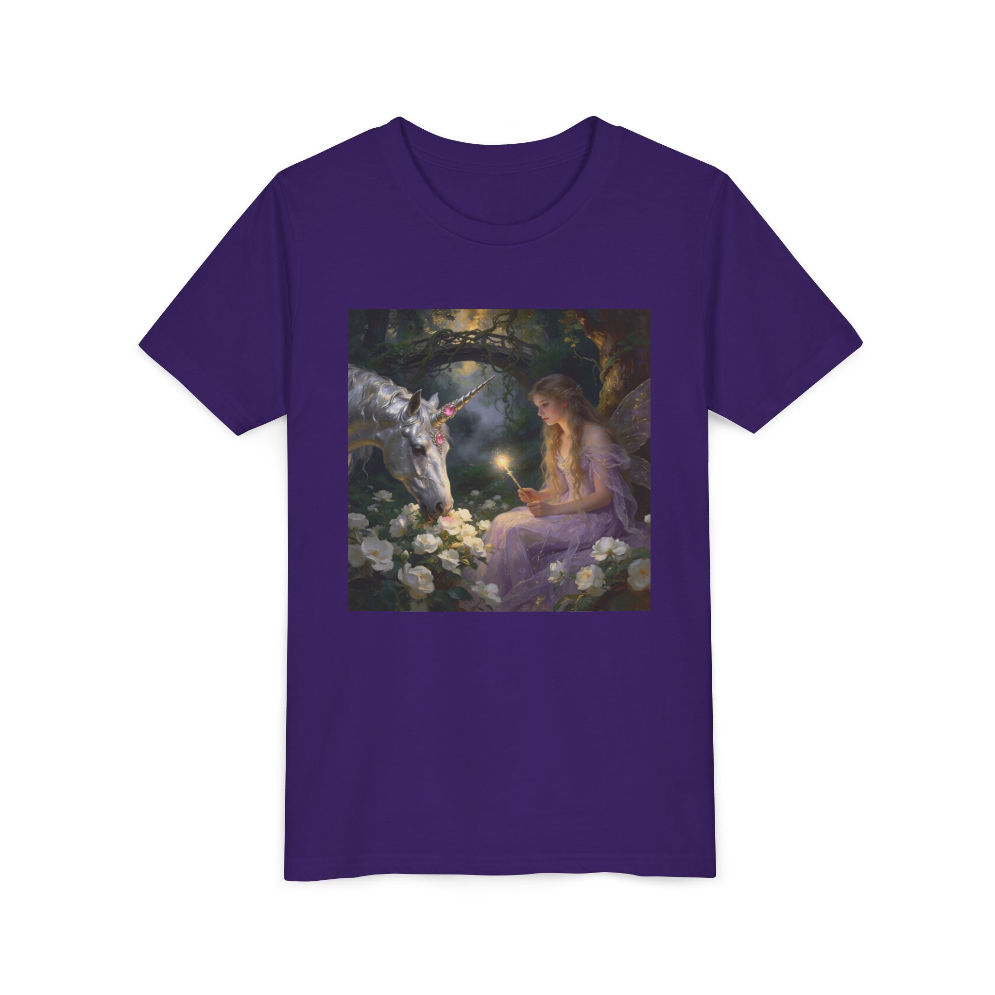 Magical Unicorn & Girl Youth Tee – Fantasy Kids Shirt