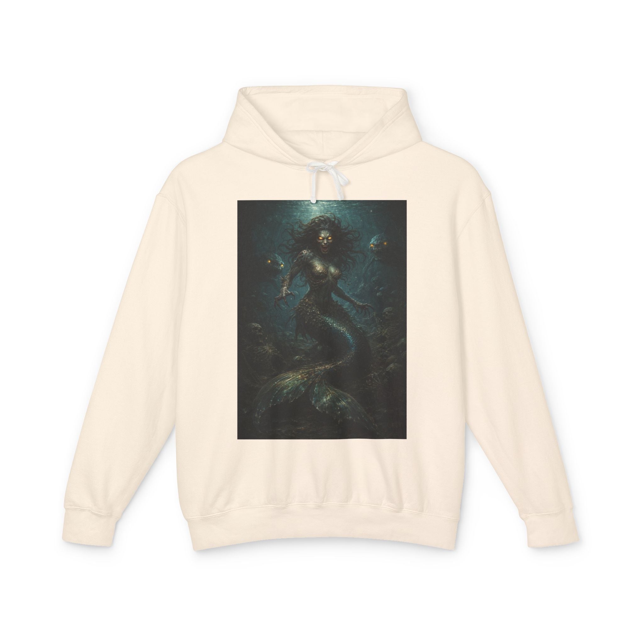Mermaid Abyss Hoodie — Dark Ocean Fantasy Graphic Sweatshirt