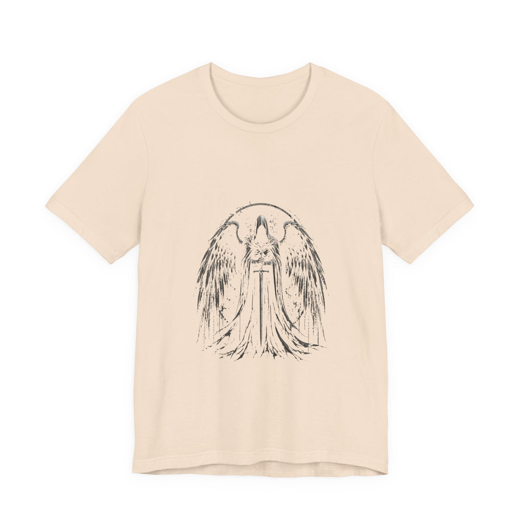 Guaediand Angel Wings Tee — Gothic Guardian Angel Short Sleeve Shirt