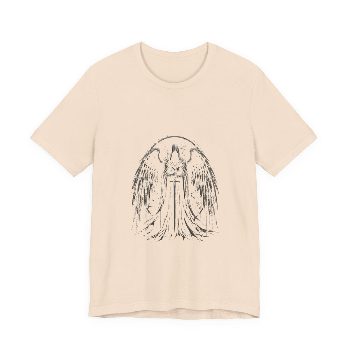 Guaediand Angel Wings Tee — Gothic Guardian Angel Short Sleeve Shirt