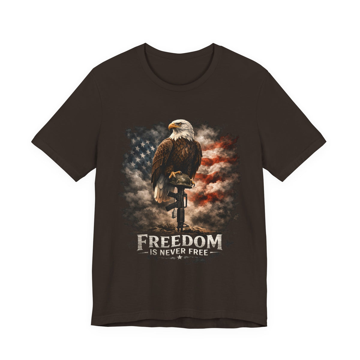 Freedom Is Never Free Eagle T‑Shirt — Patriotic American Flag Tee
