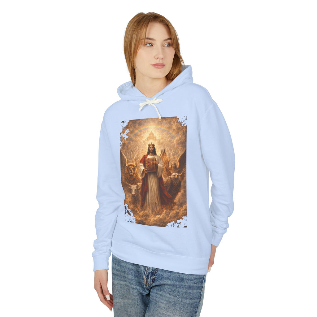 Revelation 5-10 Jesus Christ Illustration Hoodie — Religious Faith Graphic Hoodie