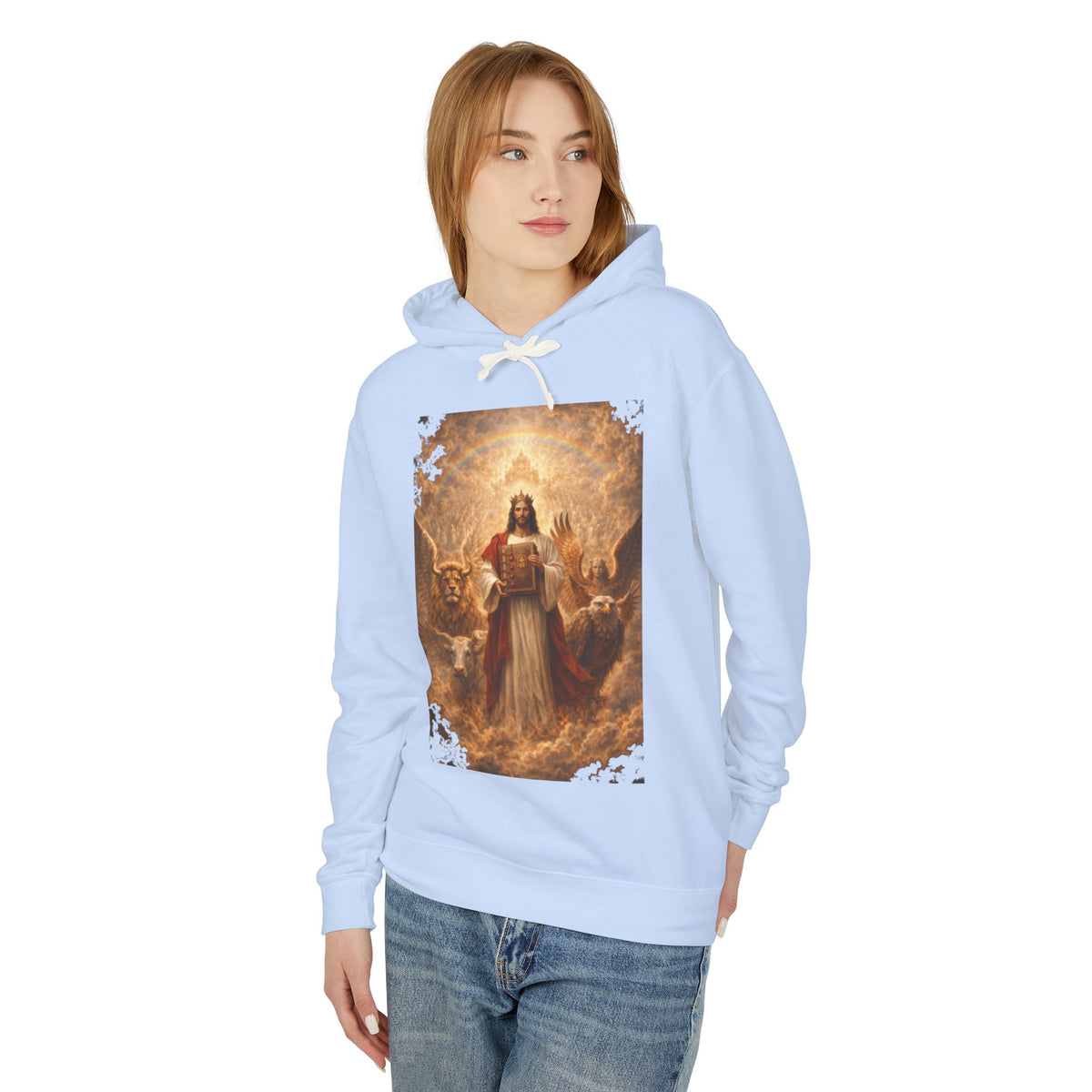 Revelation 5-10 Jesus Christ Illustration Hoodie — Religious Faith Graphic Hoodie