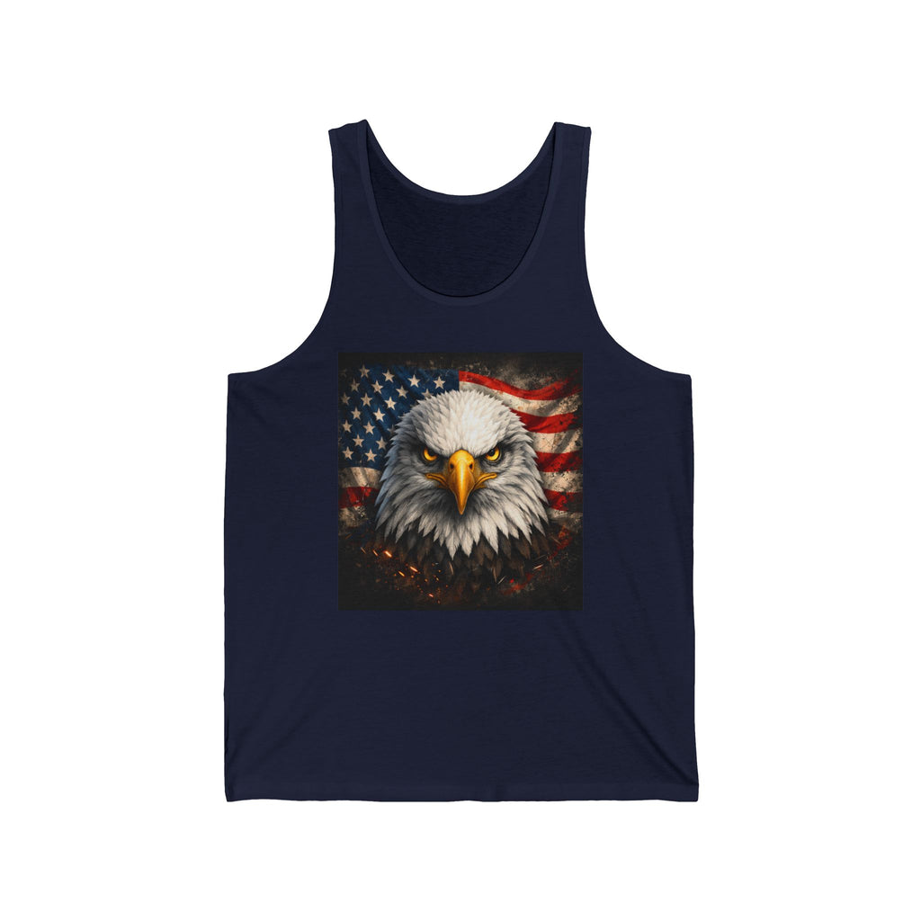 American Eagle Tank Top — Patriotic Bald Eagle with USA Flag