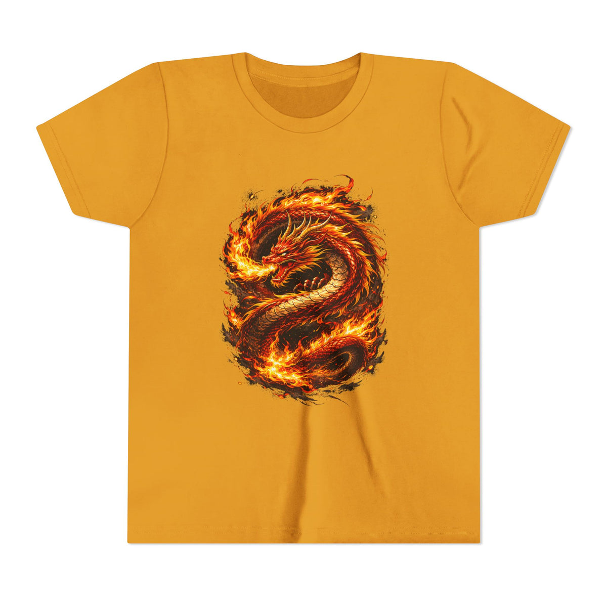 Youth Tee — Fiery Dragon Graphic Shirt