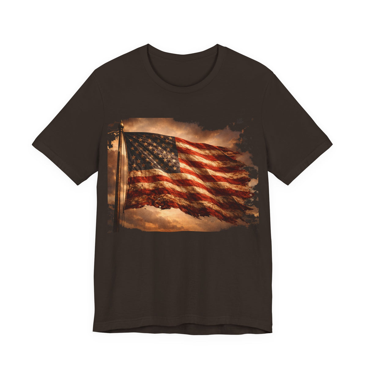 Distressed American Flag T‑Shirt — Vintage Patriotic Tee for 4th of July & Veterans