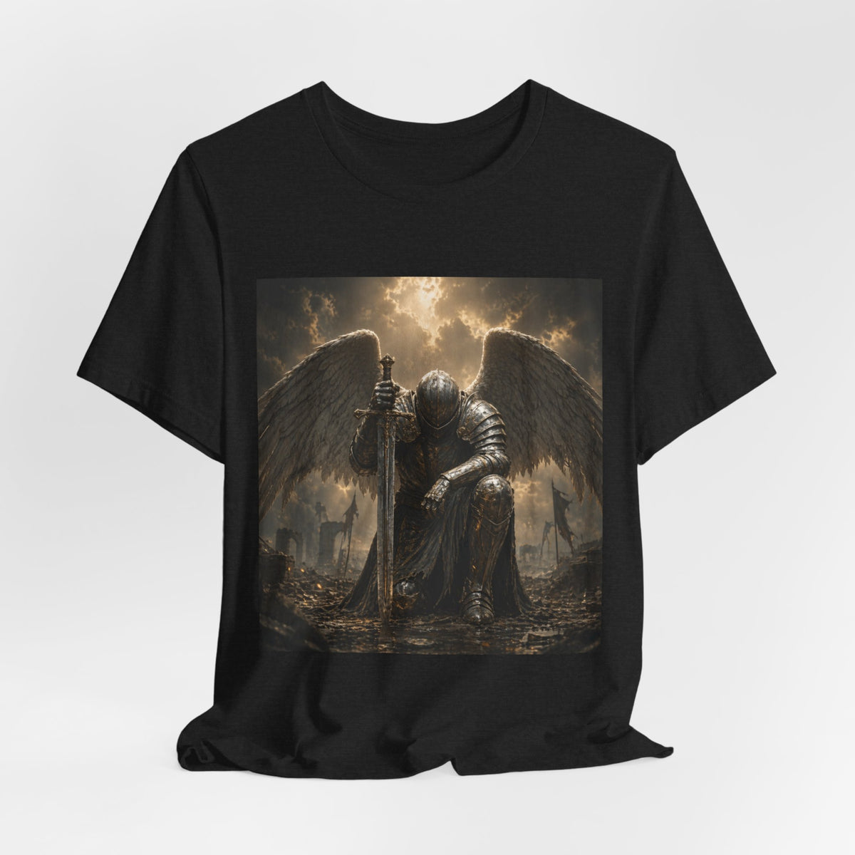 Angel Knight T-Shirt — Gothic Dark  Armor Tee