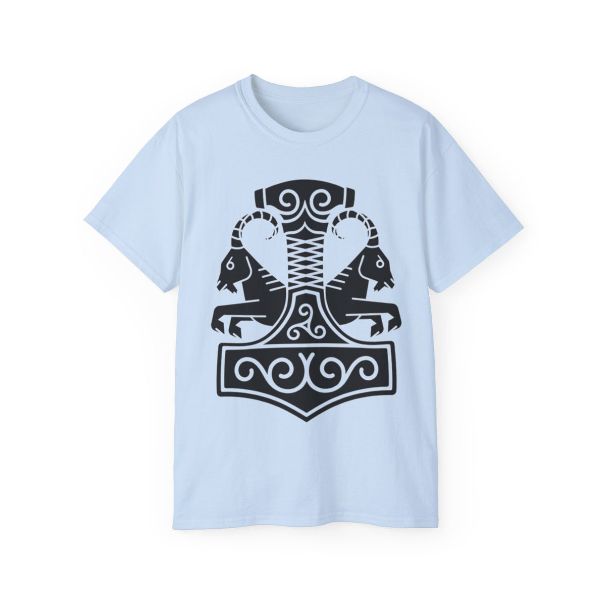 The Goat – Heidrun, The Source of Strength Cotton T-Shirt — Norse Viking Horse Motif Tee