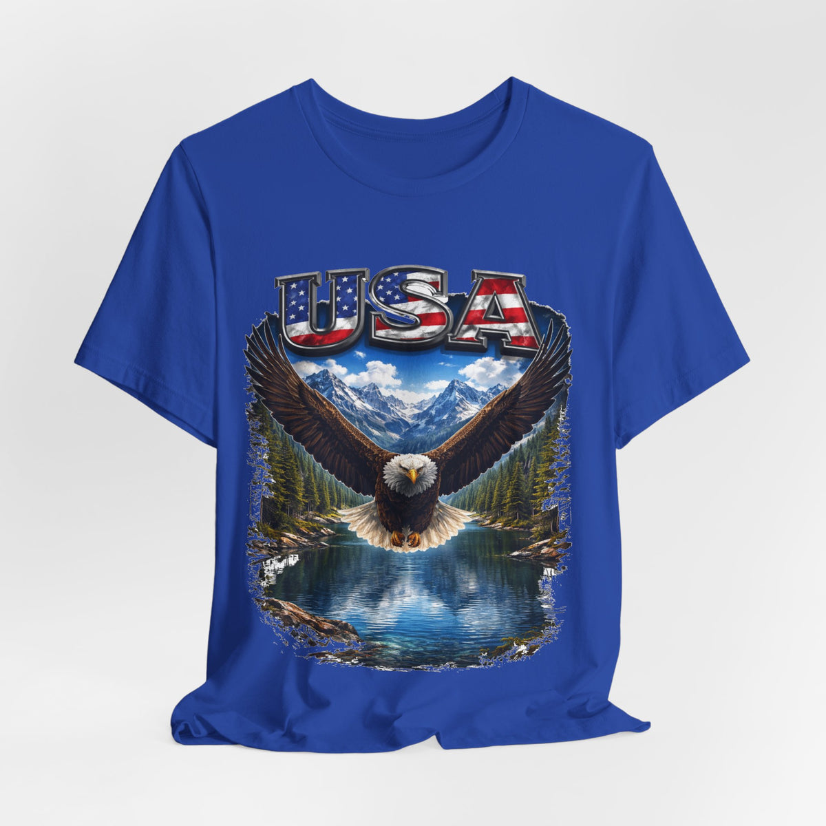 USA Eagle T-Shirt - Patriotic Bald Eagle Scenic Graphic Tee