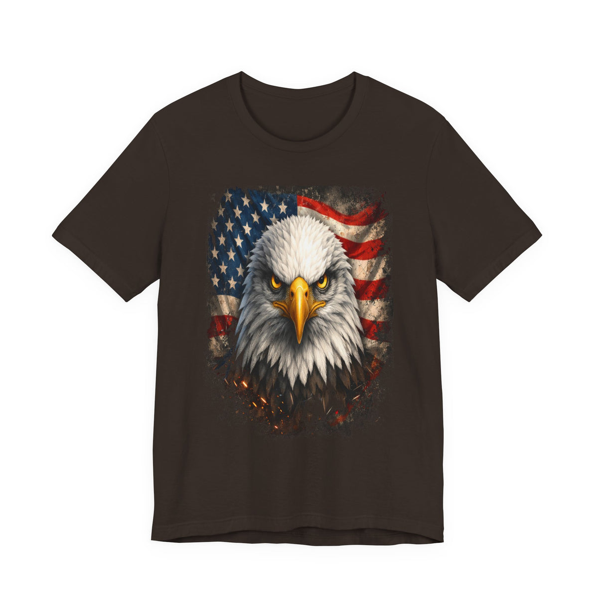 Patriotic Bald Eagle T-Shirt – American Flag Graphic Tee