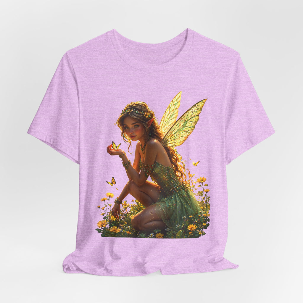 Fairy Garden T‑Shirt — Whimsical Sunlit Fairy Illustration Tee
