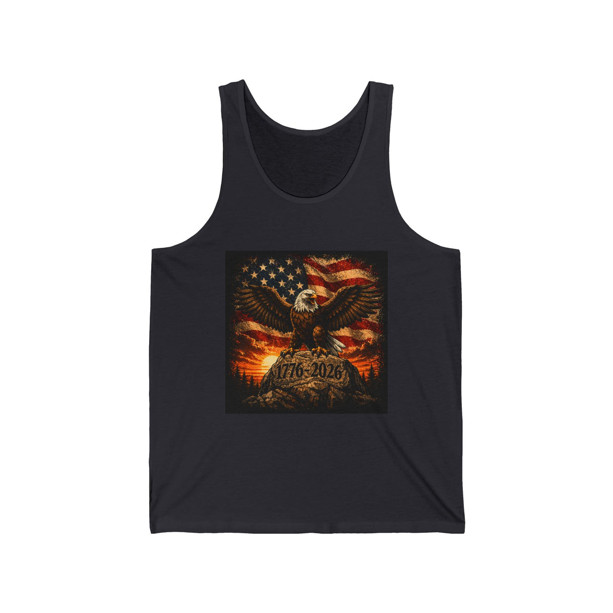 Patriotic Eagle Tank Top – 1776–2026 American Flag Graphic