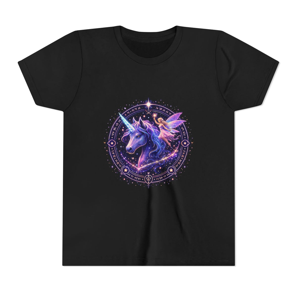 Youth Unicorn Tee — Magical Purple Galaxy Unicorn Graphic Shirt