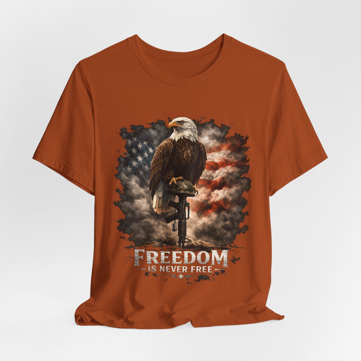 Freedom Is Never Free Eagle T‑Shirt — Patriotic American Flag Tee