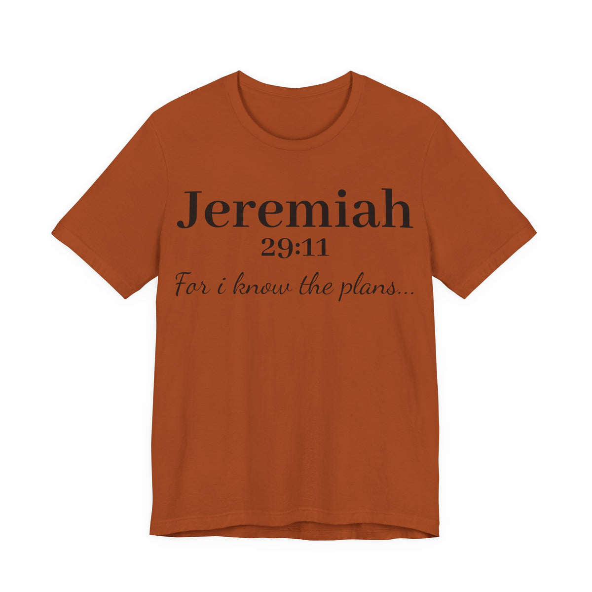 Jeremiah 29:11 Scripture T-Shirt — "For I Know the Plans" Christian Tee
