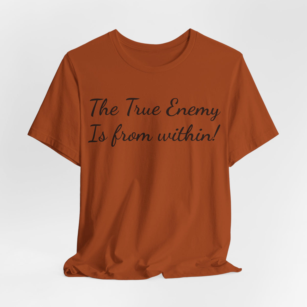 The True Enemy Is From Within Tee — Inspirational Quote T-Shirt