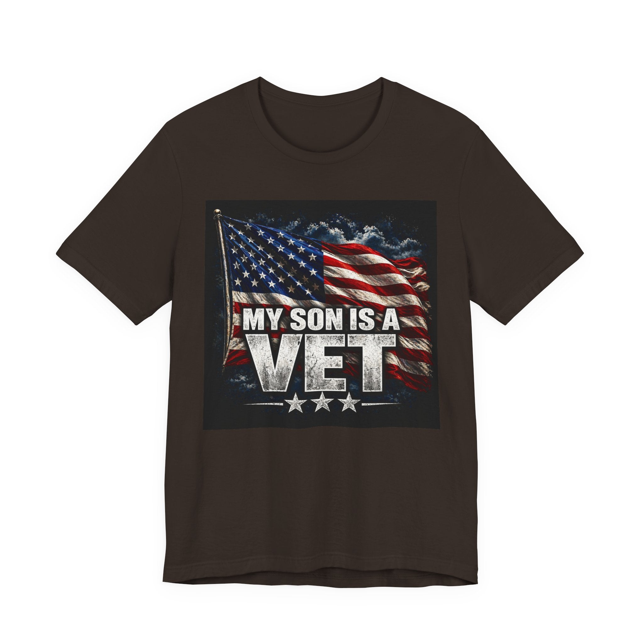 My Son Is A Vet T‑Shirt — Patriotic American Flag Tee for Proud Parents