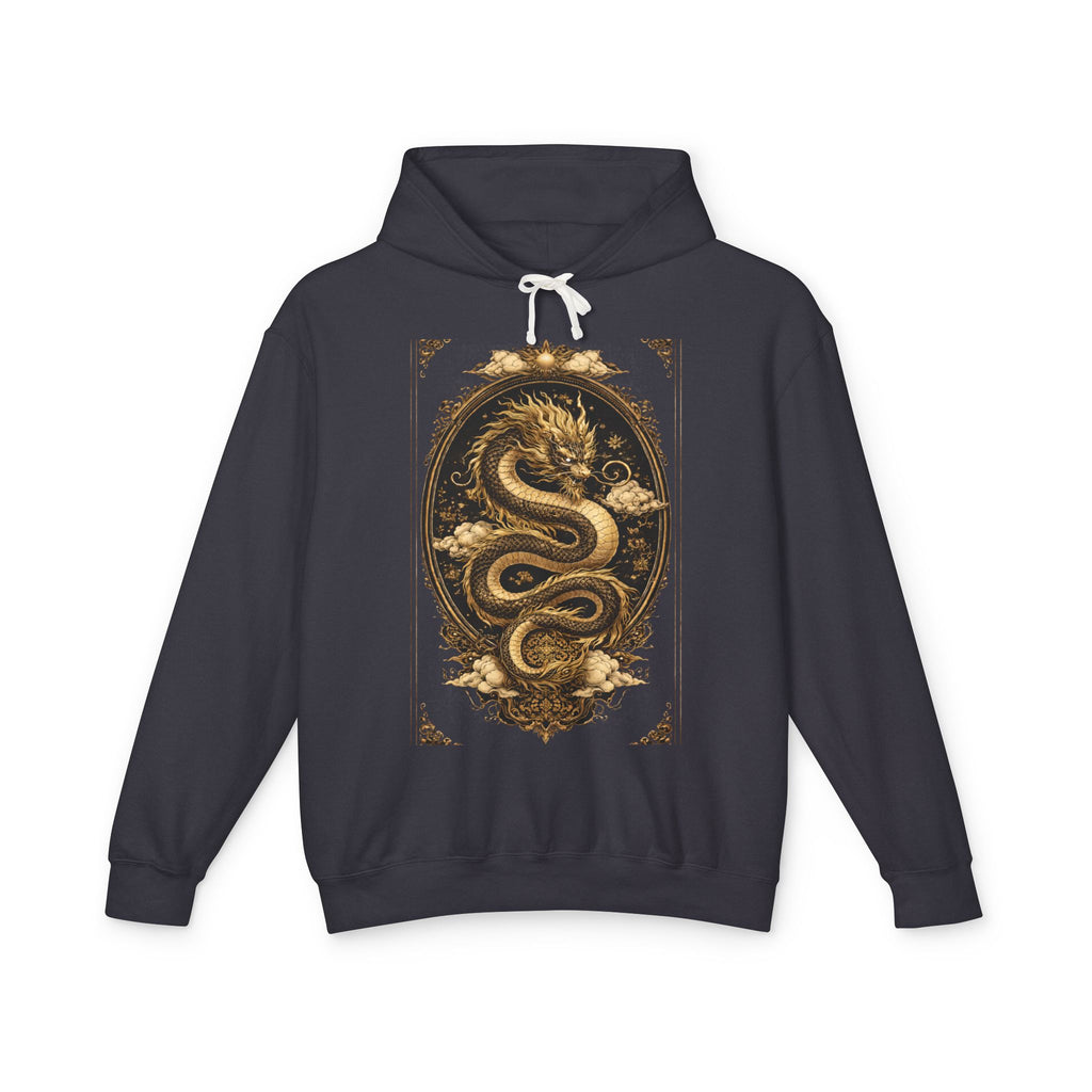 Golden Dragon Hoodie — Vintage Oriental Serpent Graphic Sweatshirt