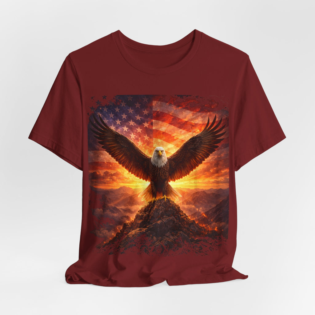 Eagle & American Flag Tee — Patriotic Bald Eagle T-Shirt