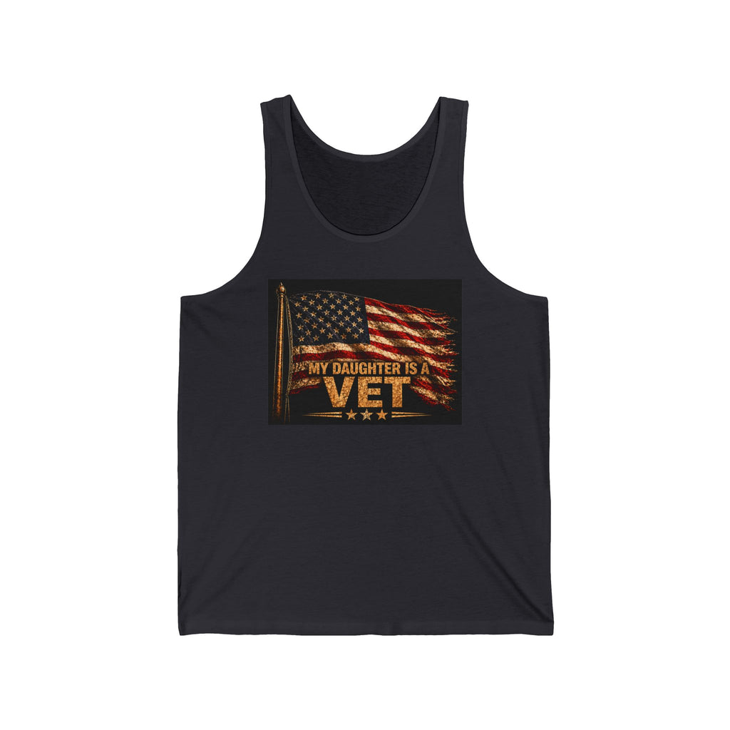 Tank Top - "My Daughter is a Vet" American Flag Veterans Pride Tank