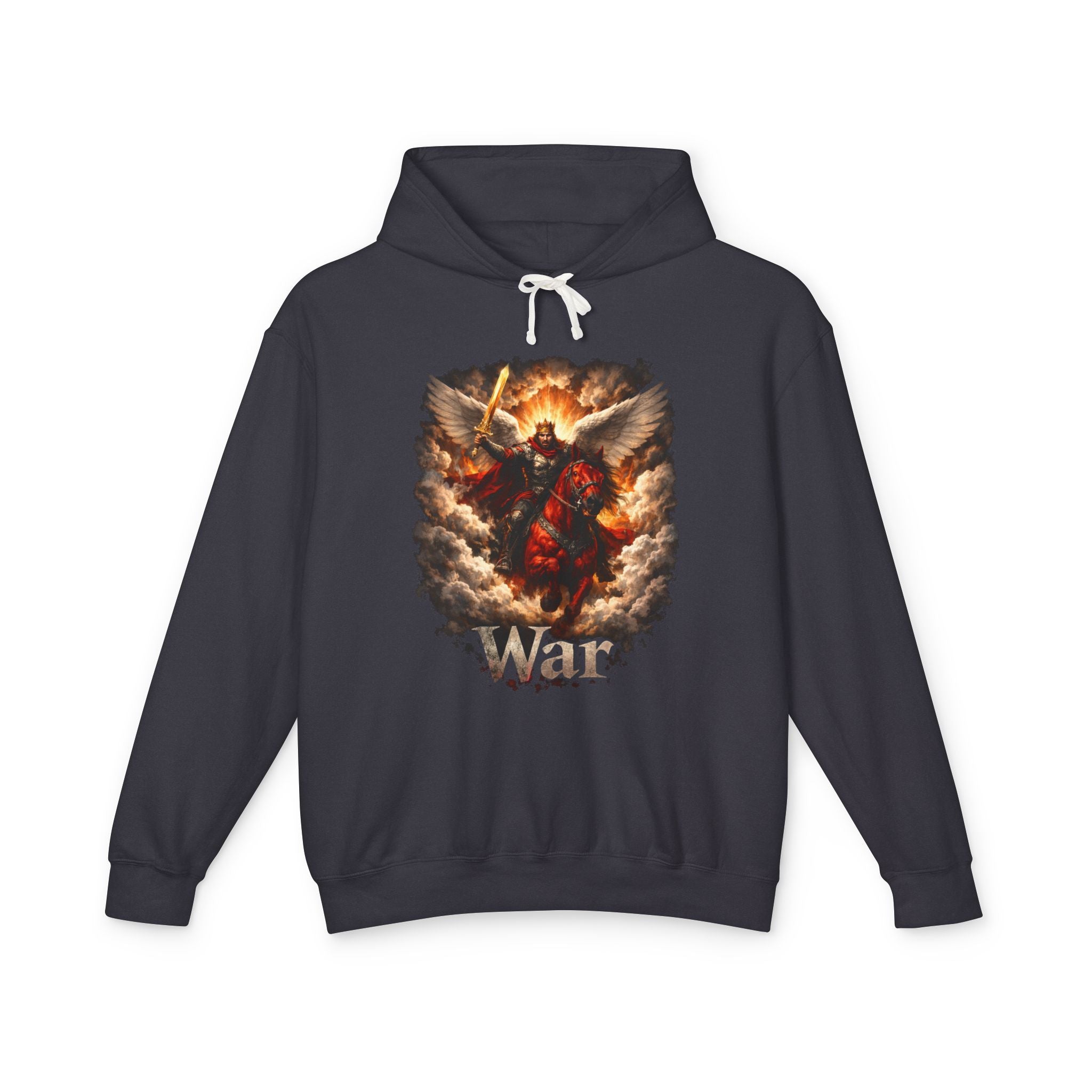 Archangel Warrior Hoodie – Fiery Guardian Graphic Sweatshirt