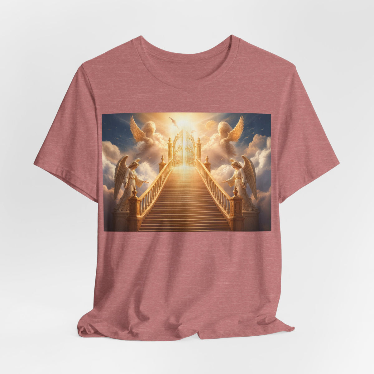 Heavenly Stairway T‑Shirt — Golden Gates Angelic Design