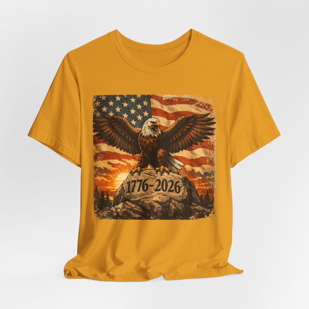 Patriotic Eagle Tee — 1776-2026 American Flag Graphic T-Shirt