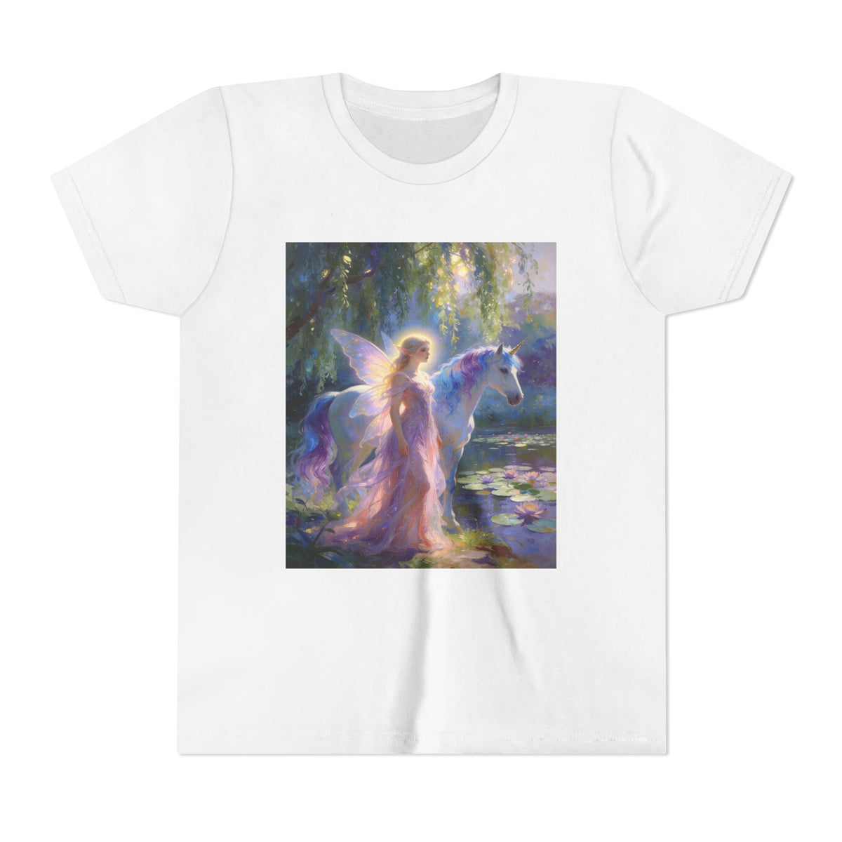 Youth Tee — Enchanted Fairy and Unicorn Graphic Tee